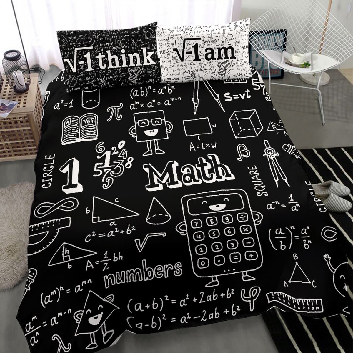 Math Formula Bed Sheets Spread Duvet Cover Bedding Set - Unique Anime Apparel for Fans