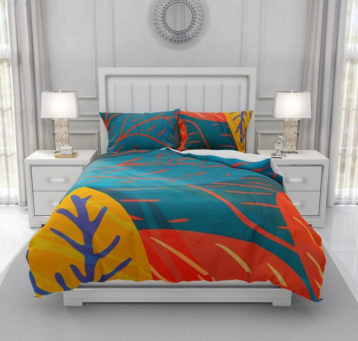 Memphis Autumn Bed Sheets Spread Duvet Cover Bedding Set - Unique Anime Apparel for Fans