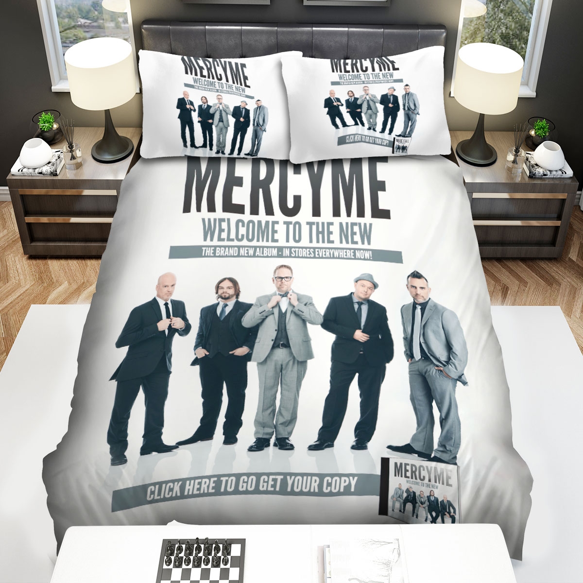 Mercyme Cover Album Welcome To The New Bed Sheets Spread Comforter Duvet Cover Bedding Set - Unique Anime Apparel for Fans