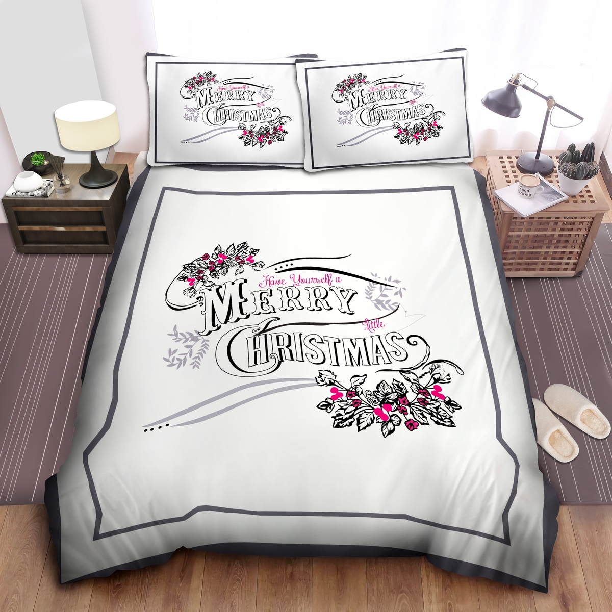 Merry Christmas Bed Sheets Spread Duvet Cover Bedding Set - Unique Anime Apparel for Fans