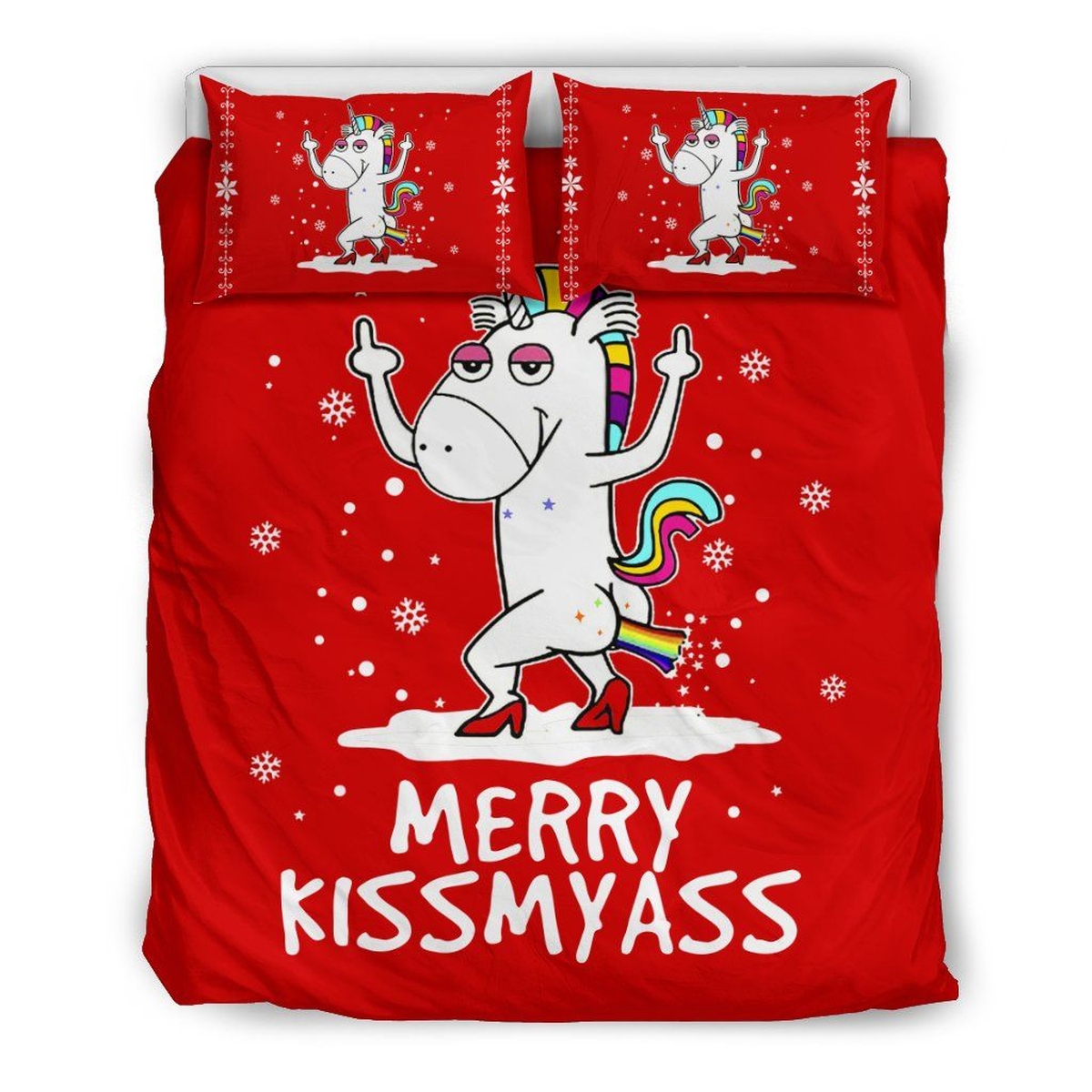 Merry Kissmyass Bed Sheets Spread Duvet Cover Bedding Set - Unique Anime Apparel for Fans