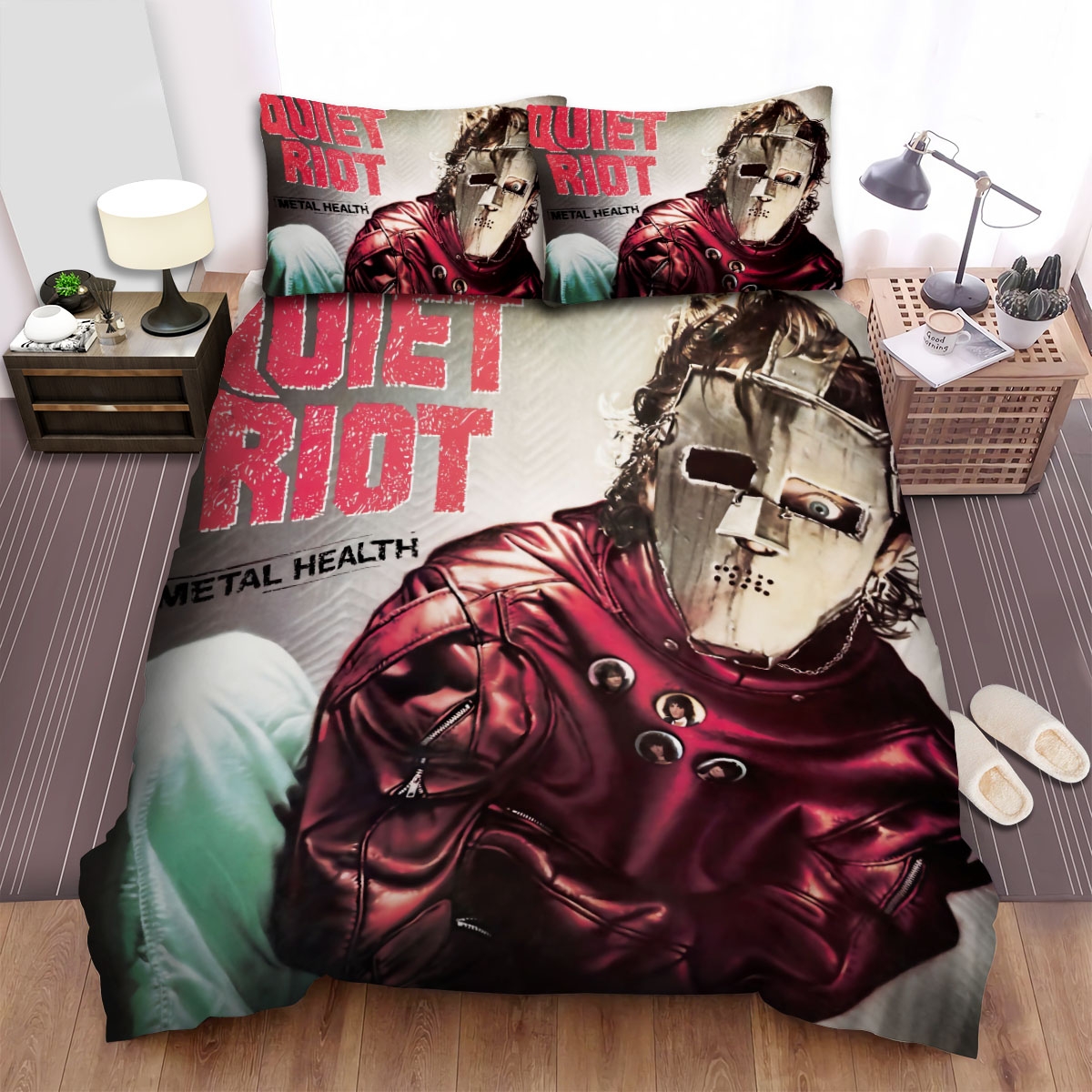 Metal Health Quiet Riot Bed Sheets Spread Duvet Cover Bedding Set - Unique Anime Apparel for Fans