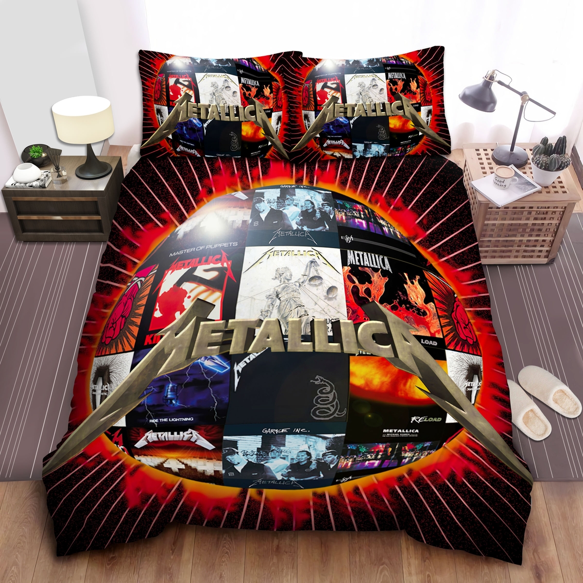 Metallica All Albums Bed Sheets Spread Duvet Cover Bedding Set - Unique Anime Apparel for Fans