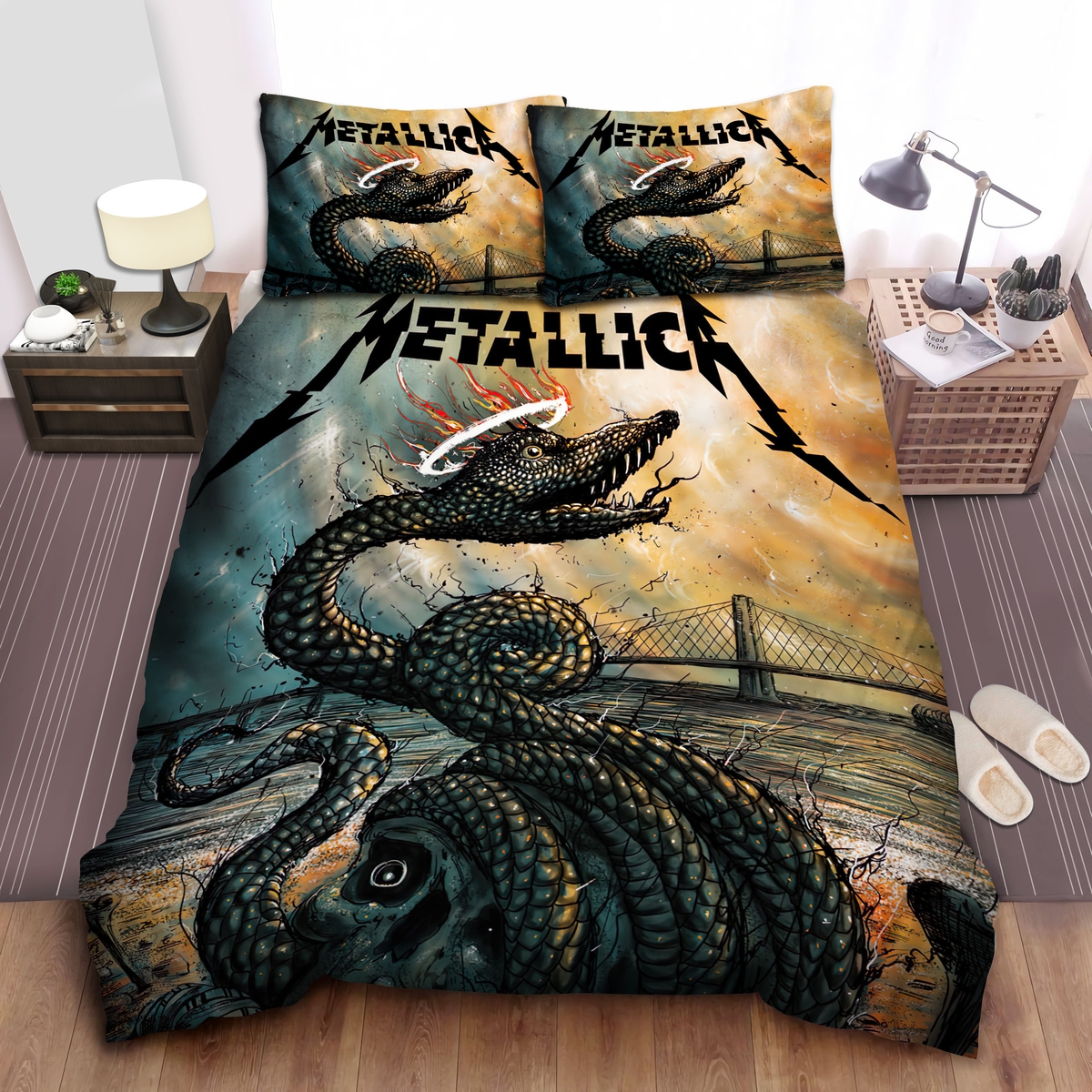 Metallica Oakland Bed Sheets Spread Duvet Cover Bedding Set - Unique Anime Apparel for Fans