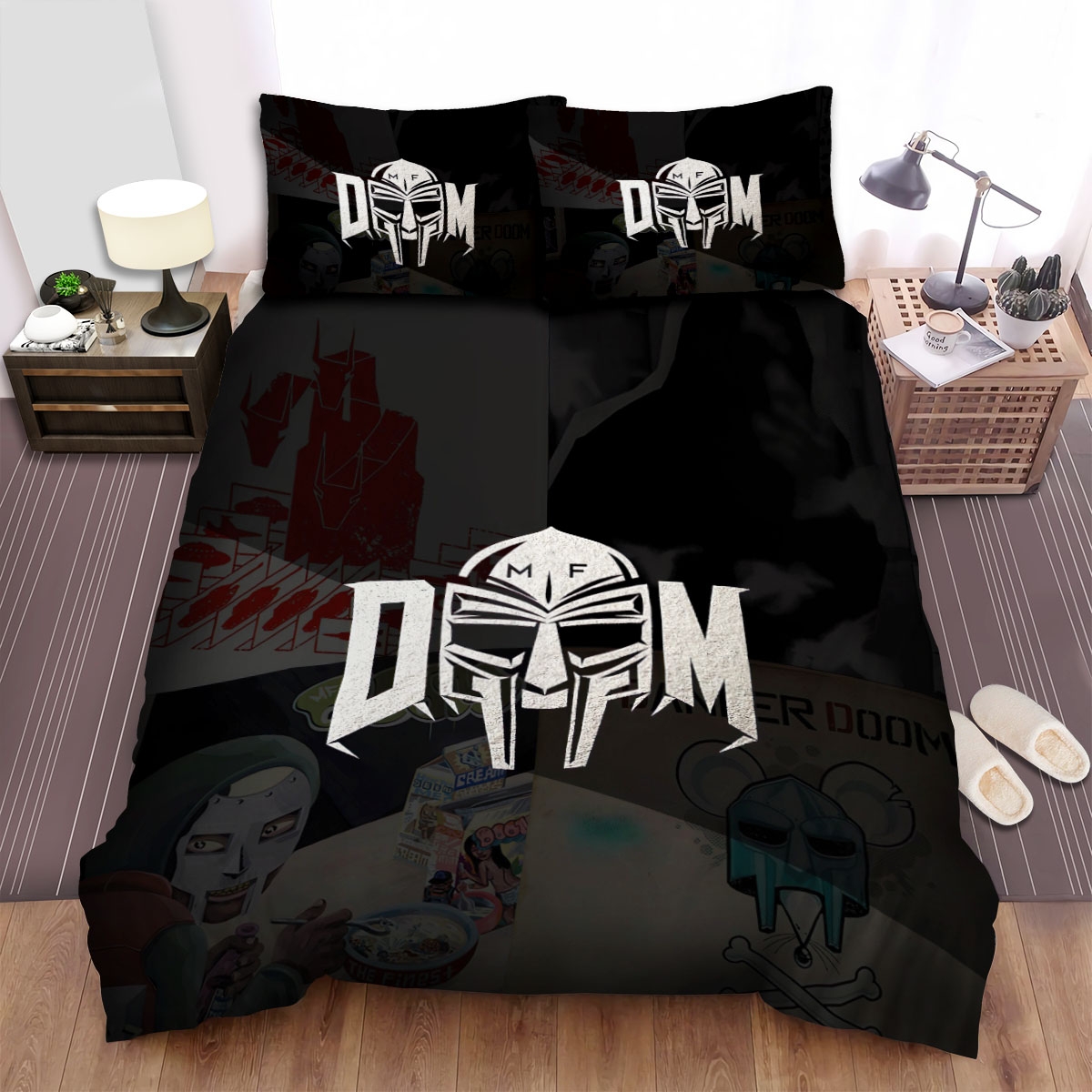 Mf Doom Albums Art Rapper Bed Sheets Spread Duvet Cover Bedding Set - Unique Anime Apparel for Fans