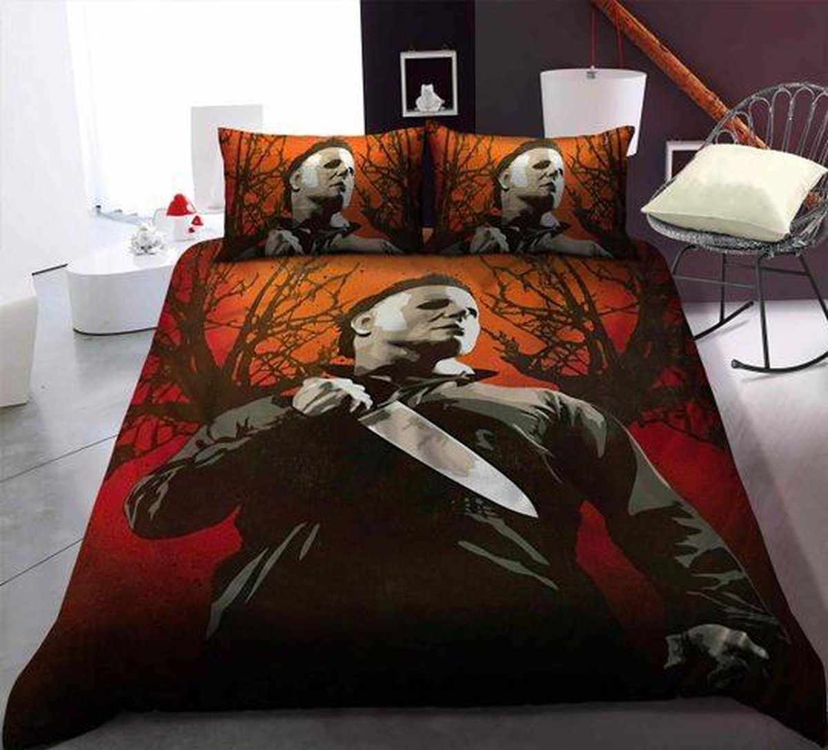 Michael Myers Bedding Set (Duvet Cover & Pillow Cases) - Unique Anime Apparel for Fans