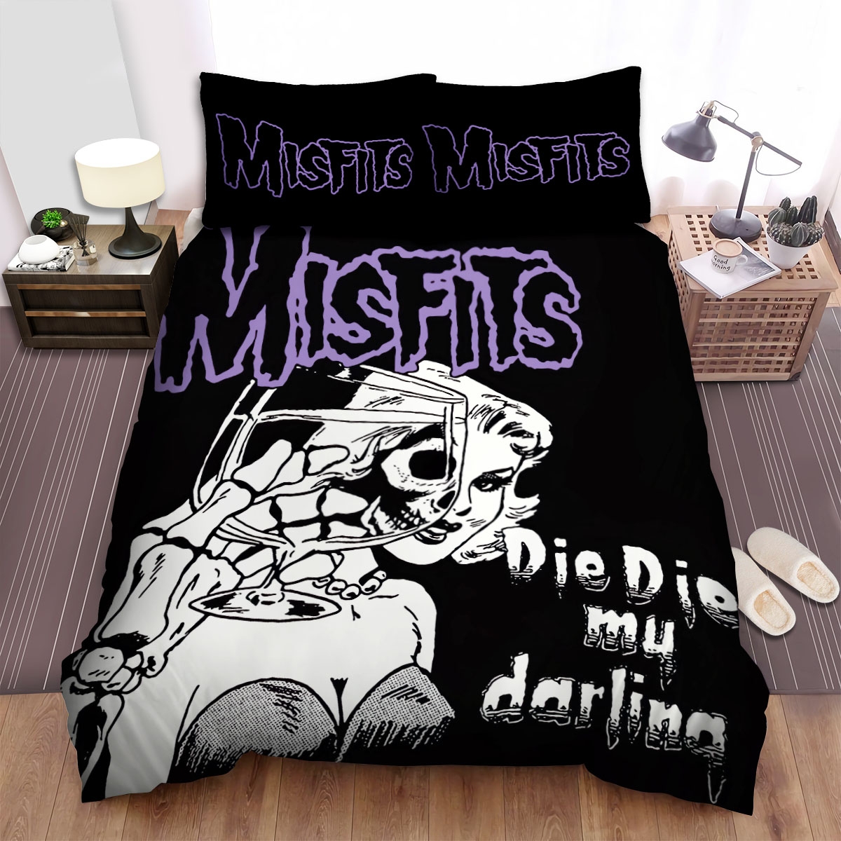 Misfits Die Die My Darling Bed Sheets Spread Duvet Cover Bedding Set - Unique Anime Apparel for Fans