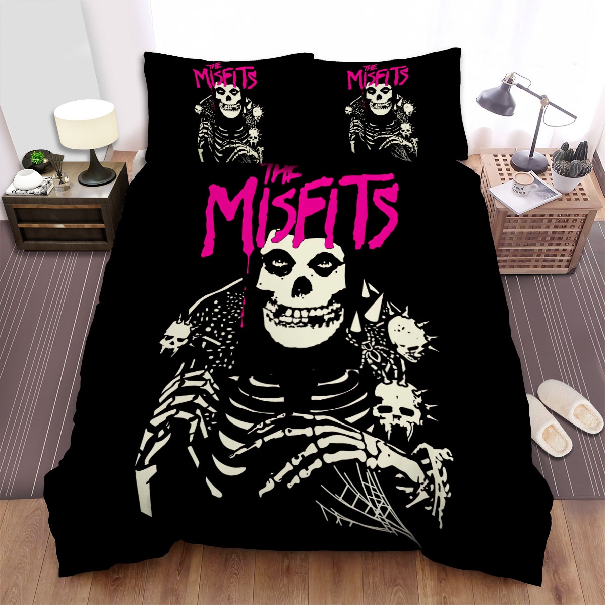 Misfits Header Artwork Bed Sheets Spread Duvet Cover Bedding Set - Unique Anime Apparel for Fans