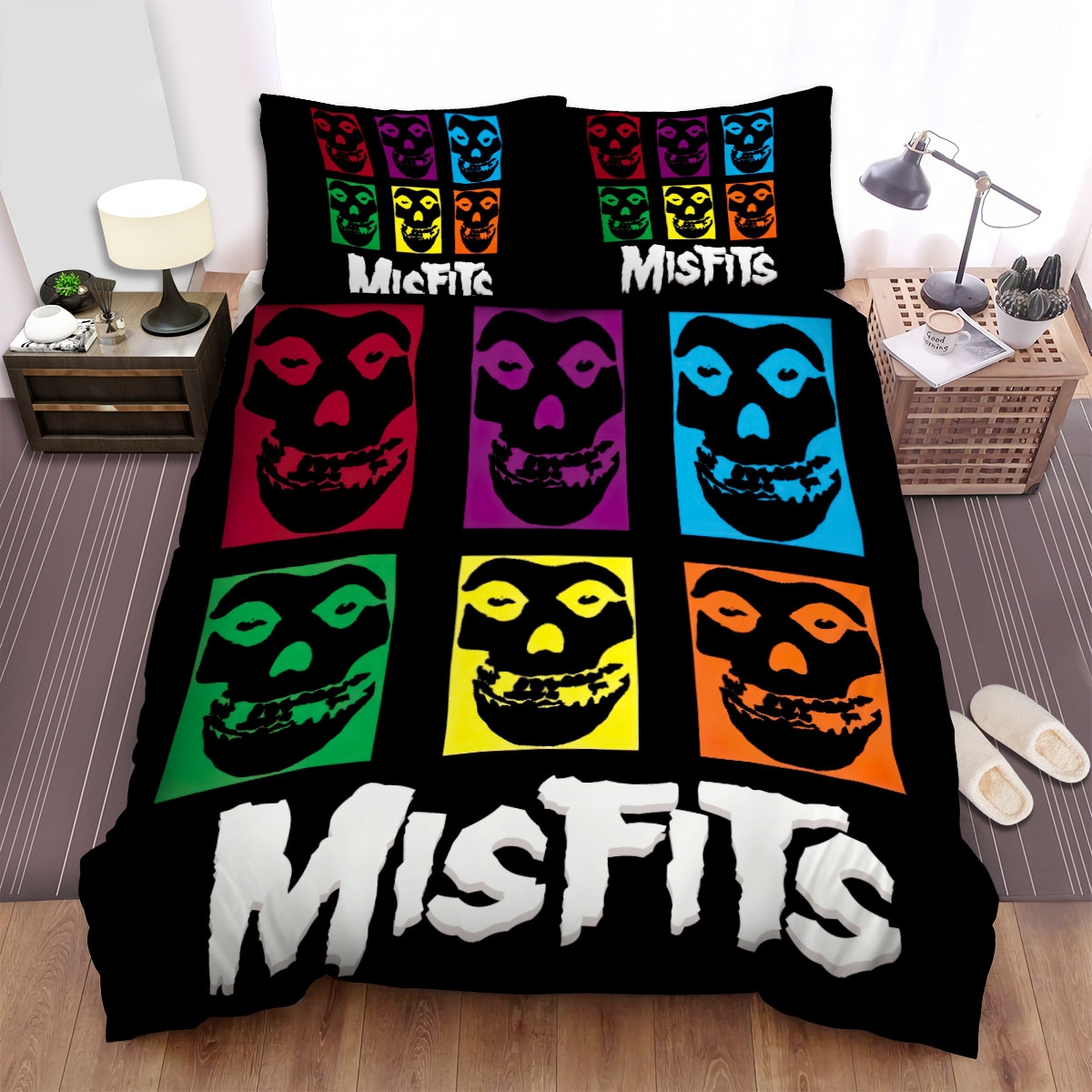 Misfits Pop Art Bed Sheets Spread Comforter Duvet Cover Bedding Set - Unique Anime Apparel for Fans