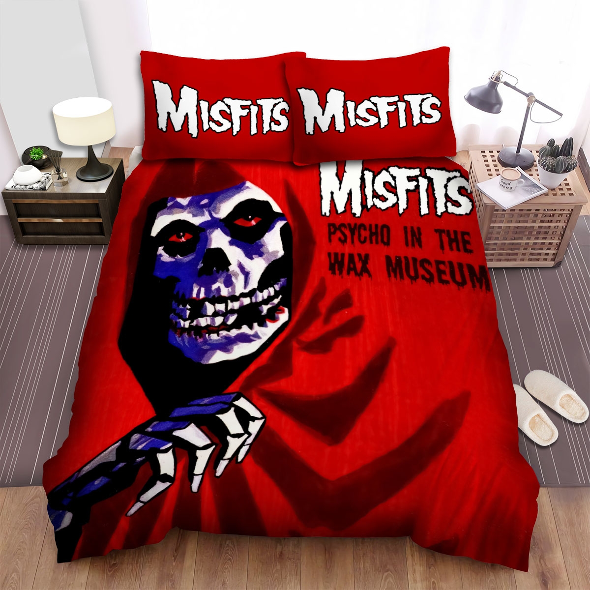 Misfits Psycho In The Wax Museum Bed Sheets Spread Duvet Cover Bedding Set - Unique Anime Apparel for Fans