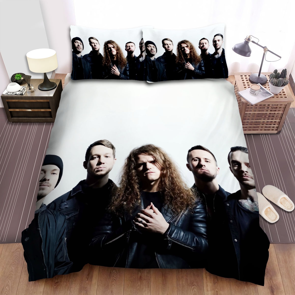 Miss May I Music All Black Bed Sheets Spread Duvet Cover Bedding Set - Unique Anime Apparel for Fans