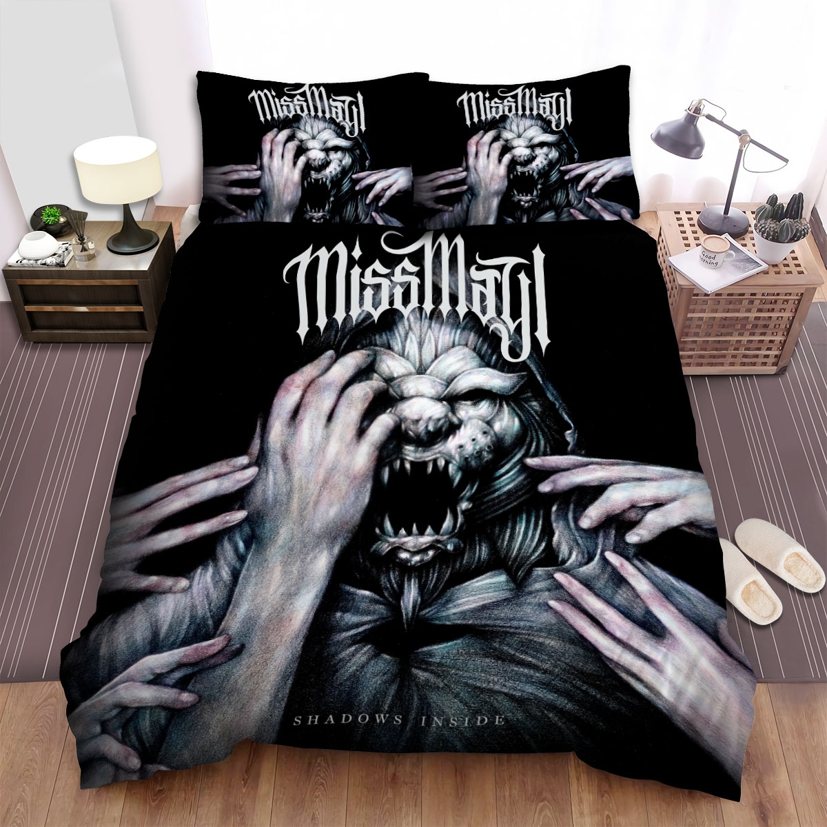 Miss May I Music Shadows Inside Bed Sheets Spread Duvet Cover Bedding Set - Unique Anime Apparel for Fans