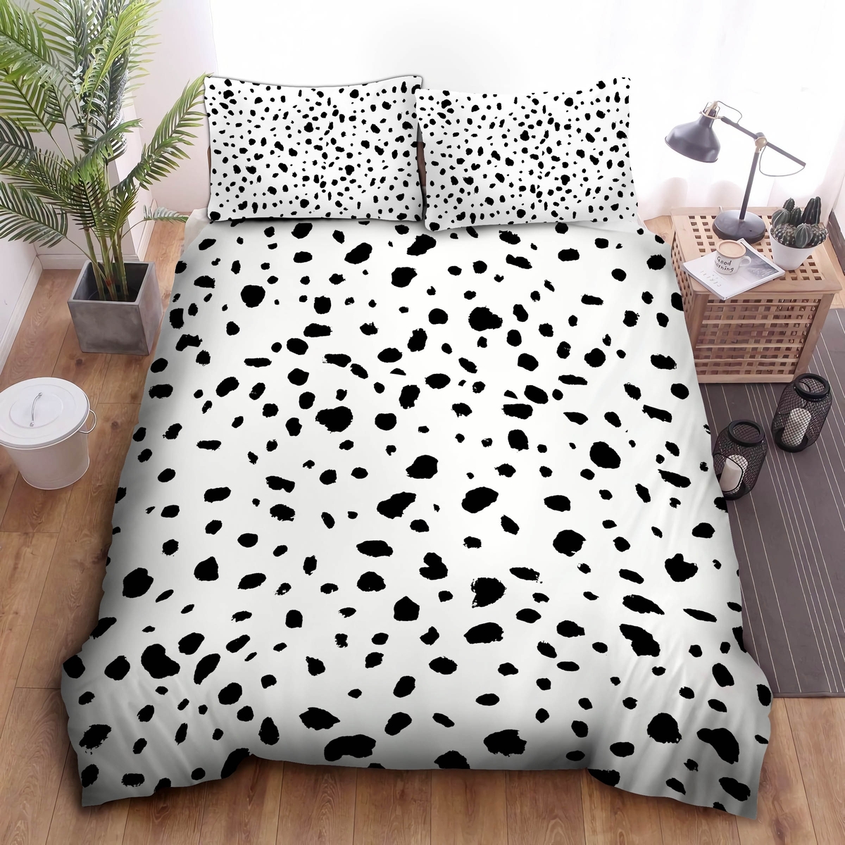 Miss Monroes Dalmatian Duvet Cover Bedding Set - Unique Anime Apparel for Fans