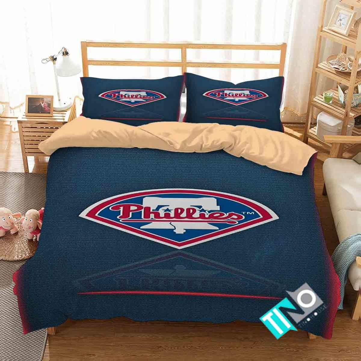 Mlb Philadelphia Phillies 3 Logo 3d Duvet Cover Bedding Set - Unique Anime Apparel for Fans