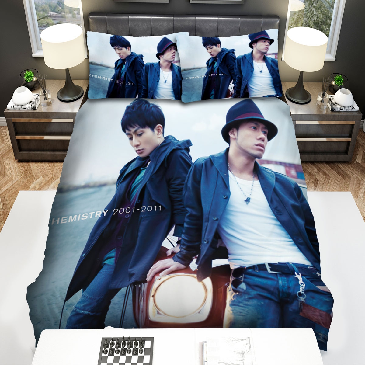 Music Chemistry Band 2001-2011 Album Bed Sheets Spread Duvet Cover Bedding Set - Unique Anime Apparel for Fans