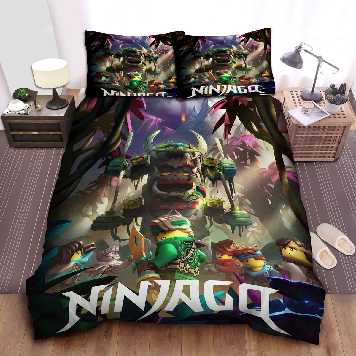 Ninjago The Island Mini-Series Poster Bed Sheets Spread Duvet Cover Bedding Set - Unique Anime Apparel for Fans