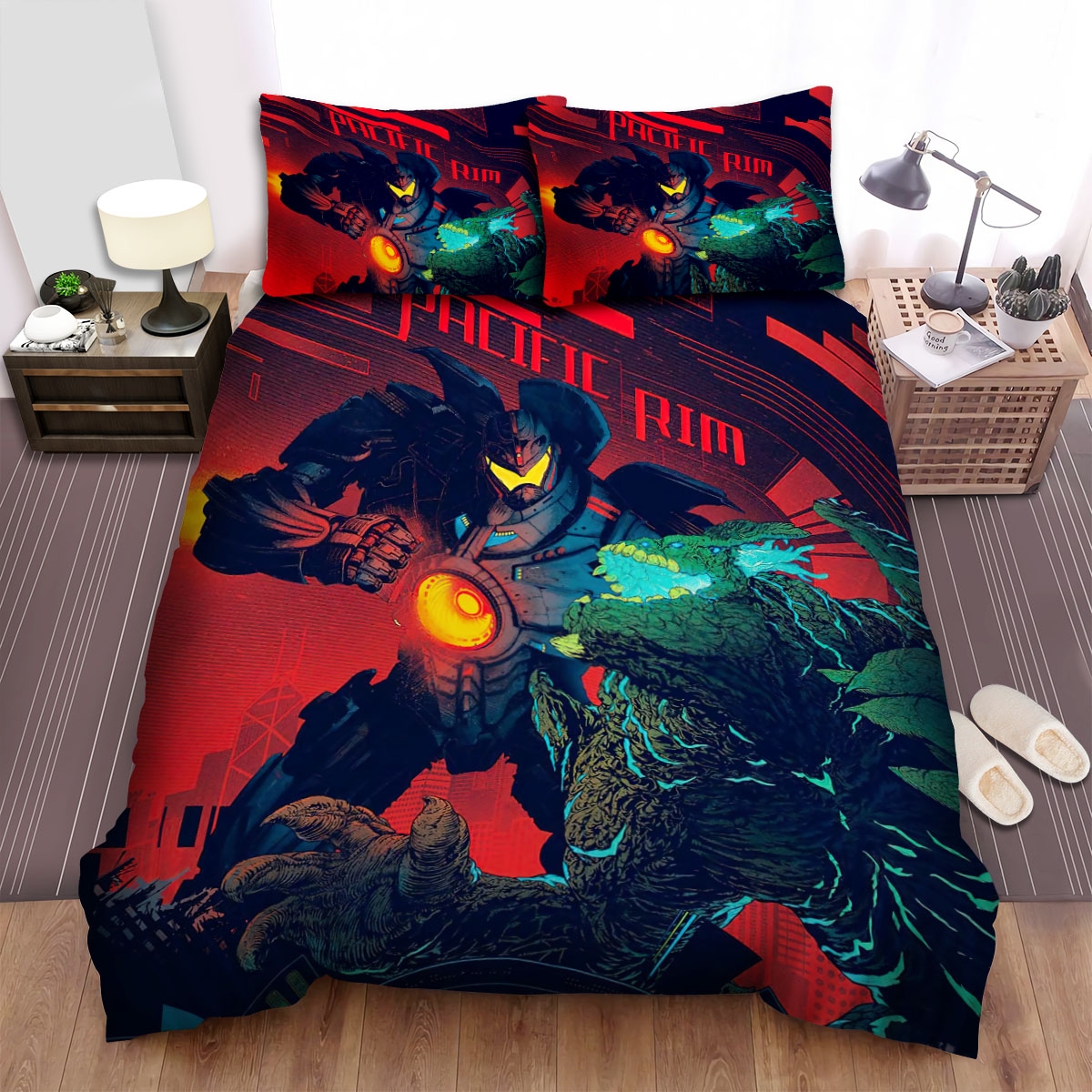 Pacific Rim Movie Art 2 Bed Sheets Spread Duvet Cover Bedding Set - Unique Anime Apparel for Fans