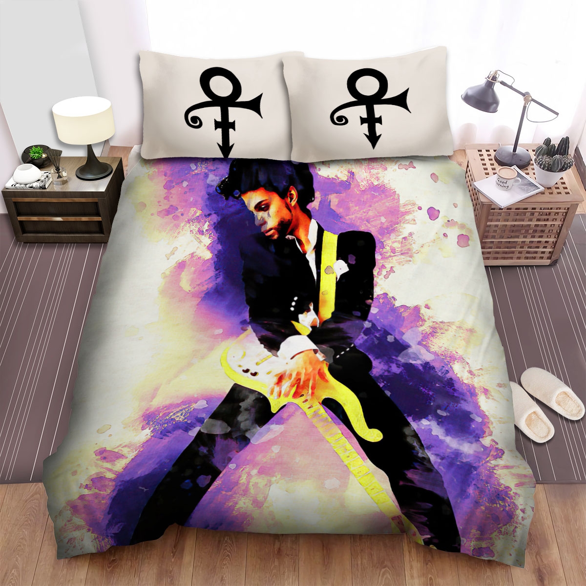 Prince Watercolor Art Bed Sheets Spread Duvet Cover Bedding Set - Unique Anime Apparel for Fans