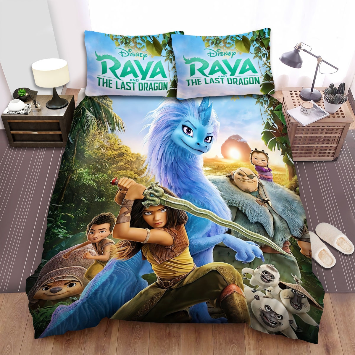 Raya And The Last Dragon (2021) Poster Movie Poster Bed Sheets Spread Duvet Cover Bedding Set Ver 7 - Unique Anime Apparel for Fans