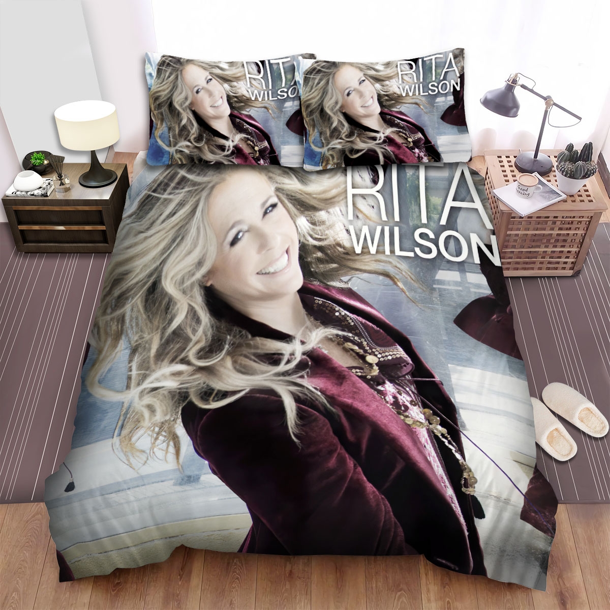 Rita Wilson Cover Photo Bed Sheets Spread Duvet Cover Bedding Set - Unique Anime Apparel for Fans