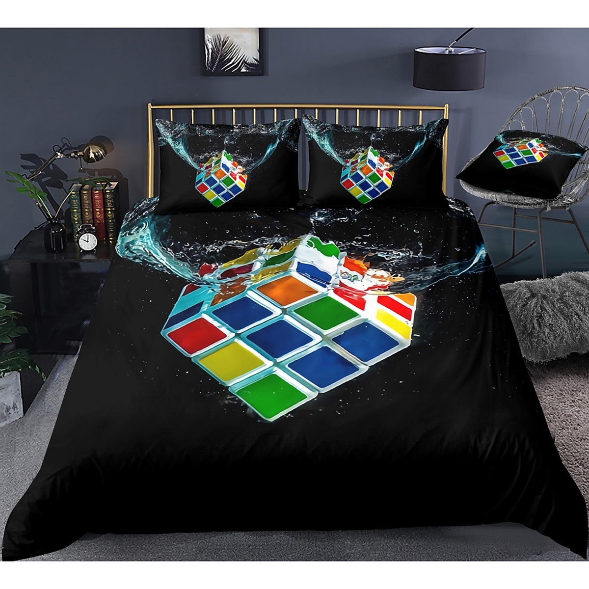 Rubik Bedding Set Bed Sheets Spread Duvet Cover Bedding Set - Unique Anime Apparel for Fans