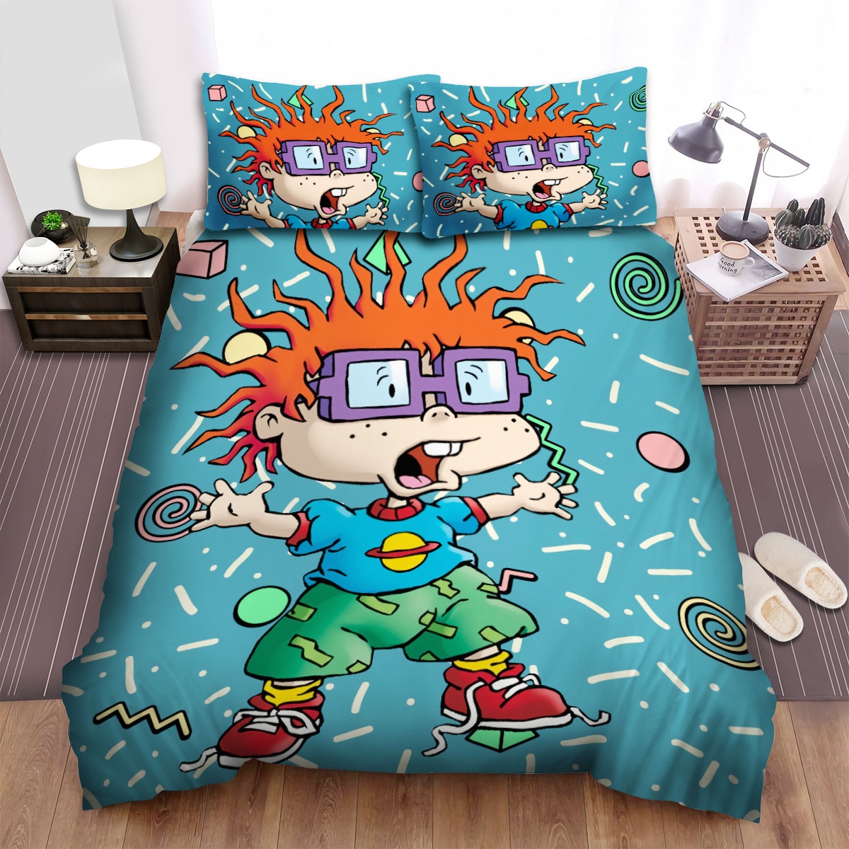 Rugrats Chuckie Finster Bed Sheets Spread Duvet Cover Bedding Set - Unique Anime Apparel for Fans