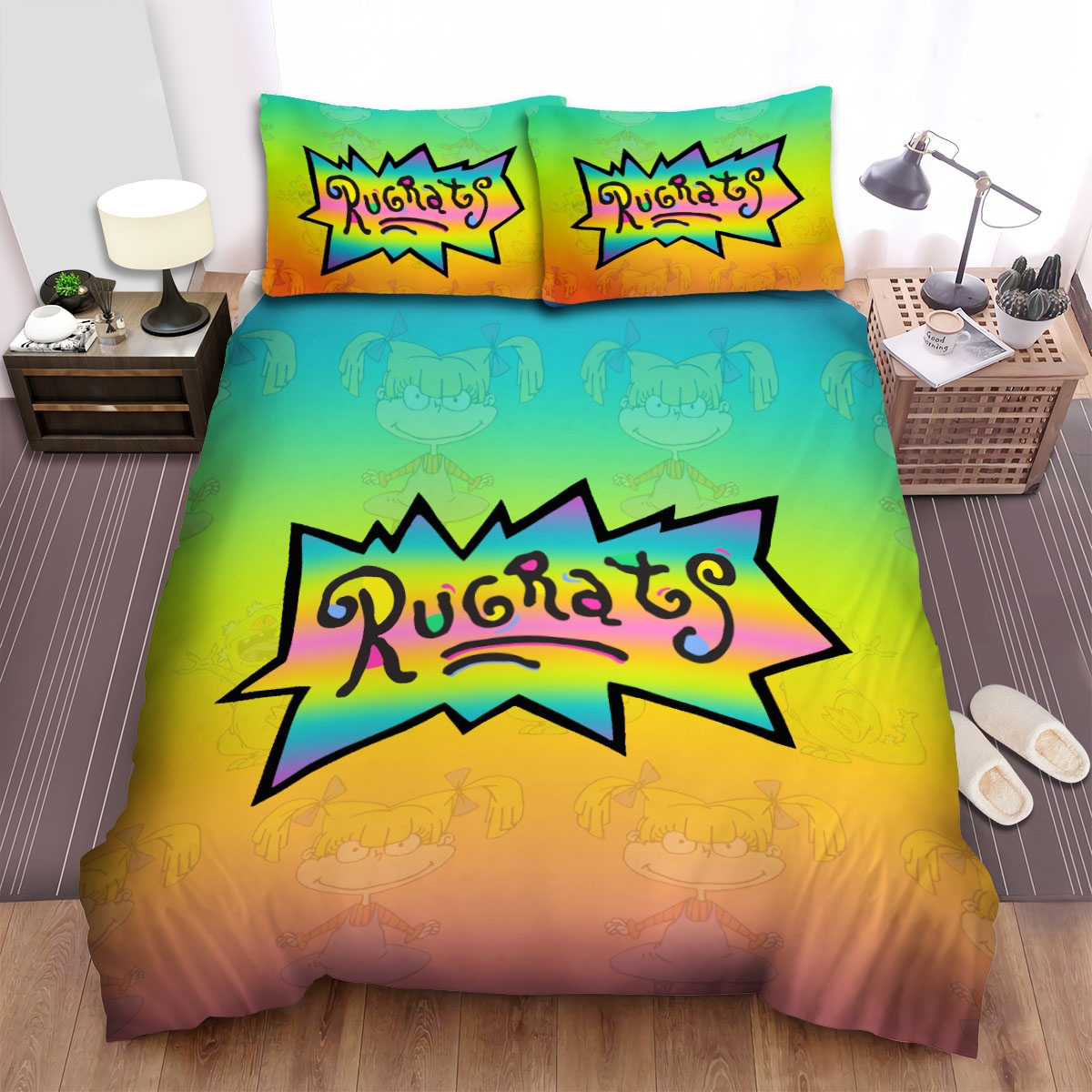 Rugrats Logo Bed Sheets Spread Duvet Cover Bedding Set - Unique Anime Apparel for Fans
