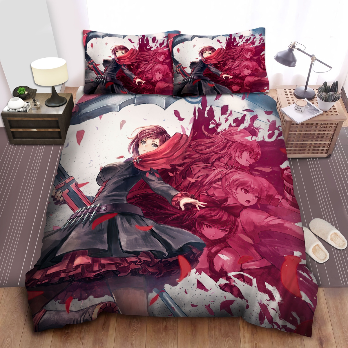 Rwby Ruby Rose & Friends Bed Sheets Spread Duvet Cover Bedding Set - Unique Anime Apparel for Fans