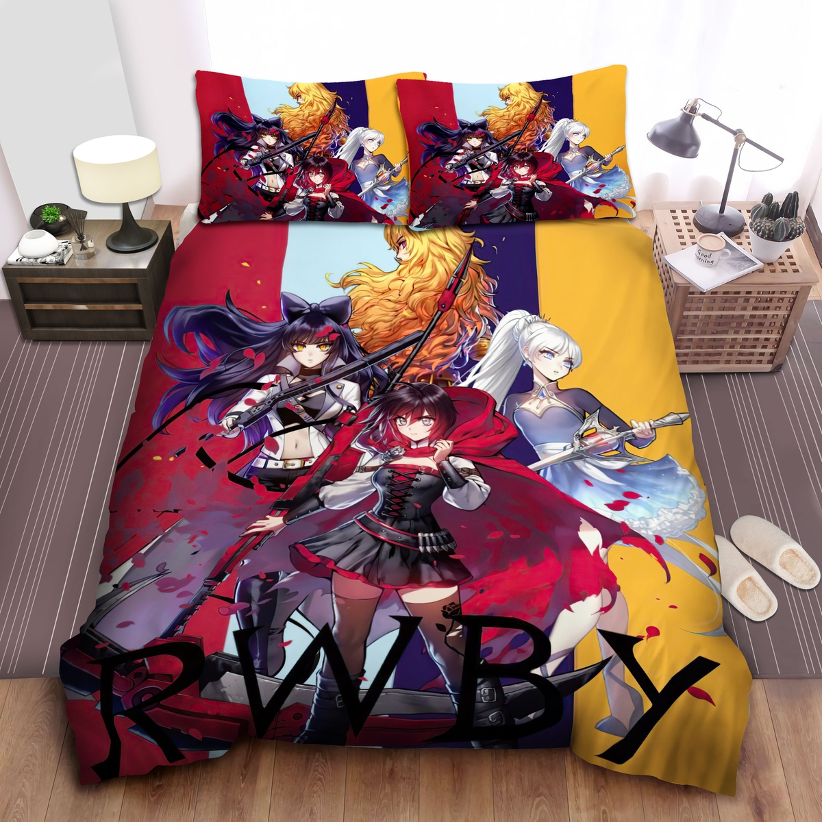 Rwby Symbolic Colours Bed Sheets Spread Duvet Cover Bedding Set - Unique Anime Apparel for Fans