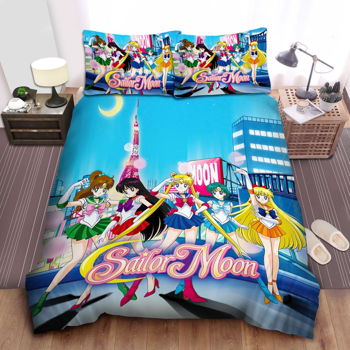 Sailor Moon Five Sailors Bed Sheets Spread Duvet Cover Bedding Set - Unique Anime Apparel for Fans