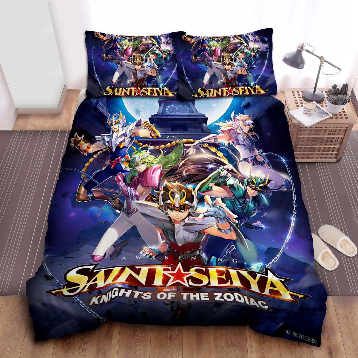Saint Seiya Knights Of The Zodiac Poster Bed Sheets Spread Duvet Cover Bedding Set - Unique Anime Apparel for Fans