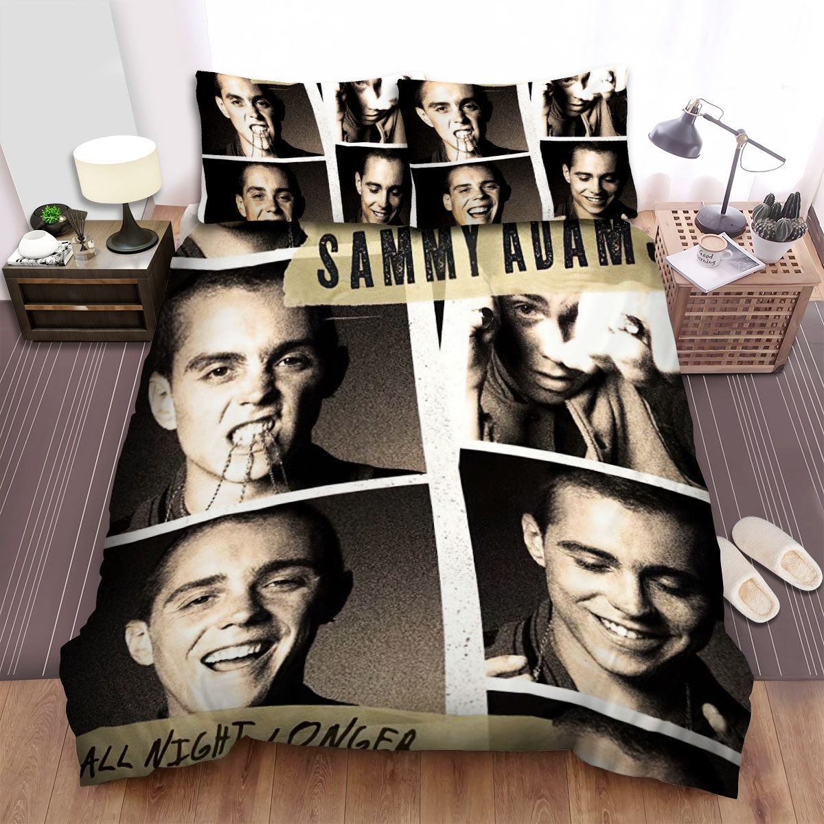 Sammy Adams All Night Longer Bed Sheets Spread Duvet Cover Bedding Set - Unique Anime Apparel for Fans