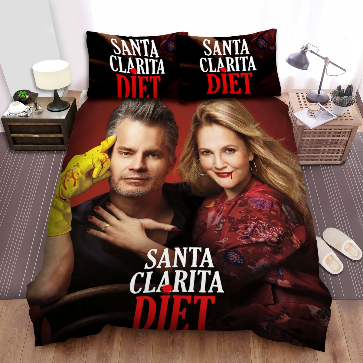Santa Clarita Diet (2017-2019) 'til Death Bed Sheets Spread Duvet Cover Bedding Set - Unique Anime Apparel for Fans