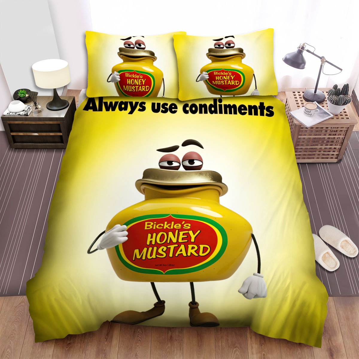 Sausage Party Honey Mustard Bed Sheets Spread Duvet Cover Bedding Set - Unique Anime Apparel for Fans
