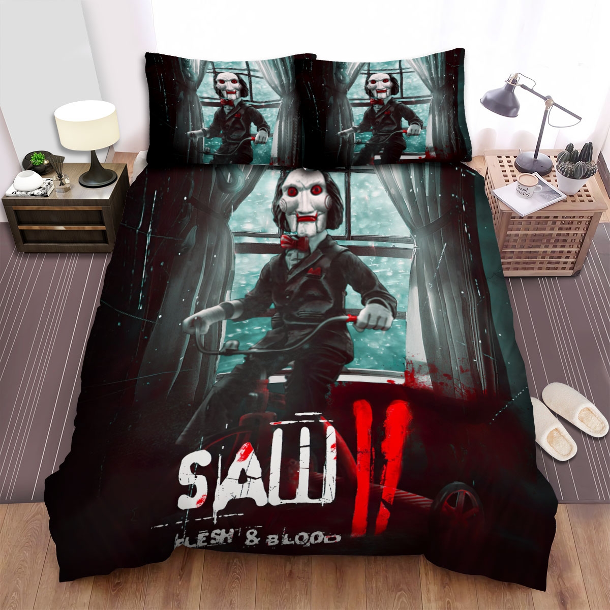 Saw Ii Movie Poster Bed Sheets Spread Duvet Cover Bedding Set Ver 11 - Unique Anime Apparel for Fans