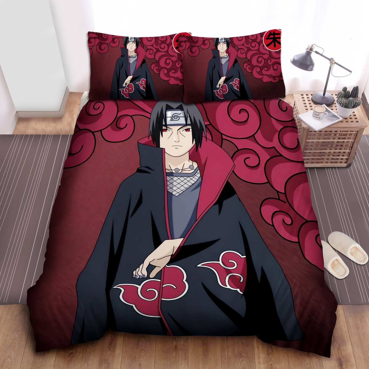 Scarlett On Itachi's Ring Bed Sheets Spread Comforter Duvet Cover Bedding Set - Unique Anime Apparel for Fans