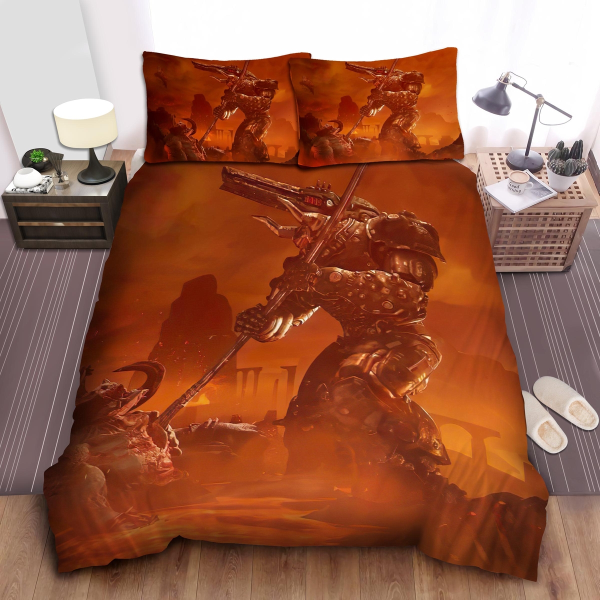 Scenery Of Hell Bed Sheets Spread Duvet Cover Bedding Set - Unique Anime Apparel for Fans