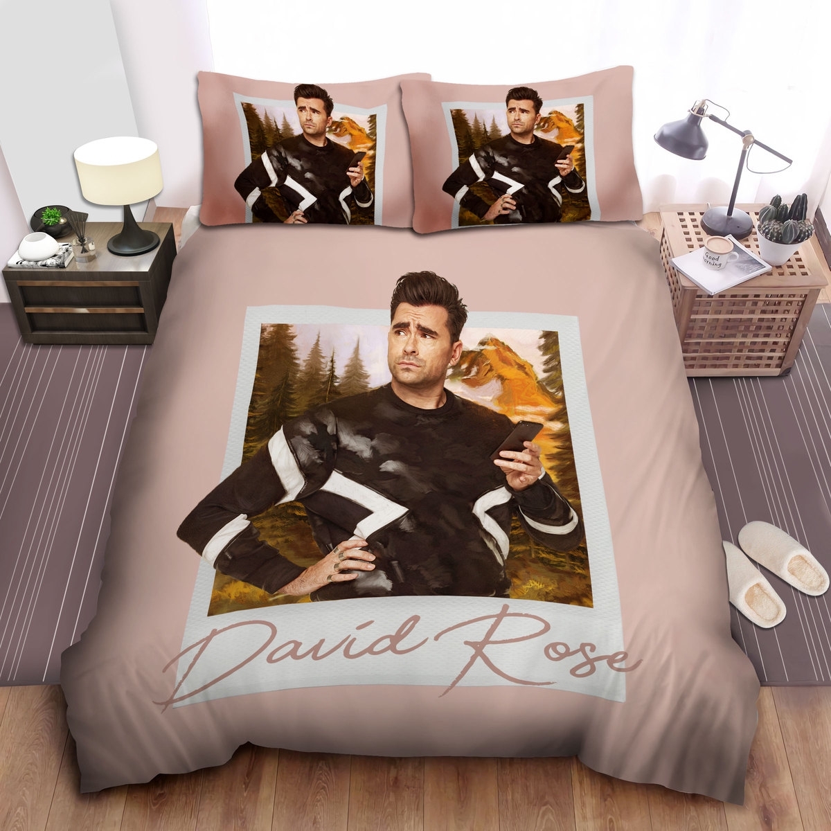 Schitt's Creek David Rose Painting Bed Sheets Spread Comforter Duvet Cover Bedding Set - Unique Anime Apparel for Fans