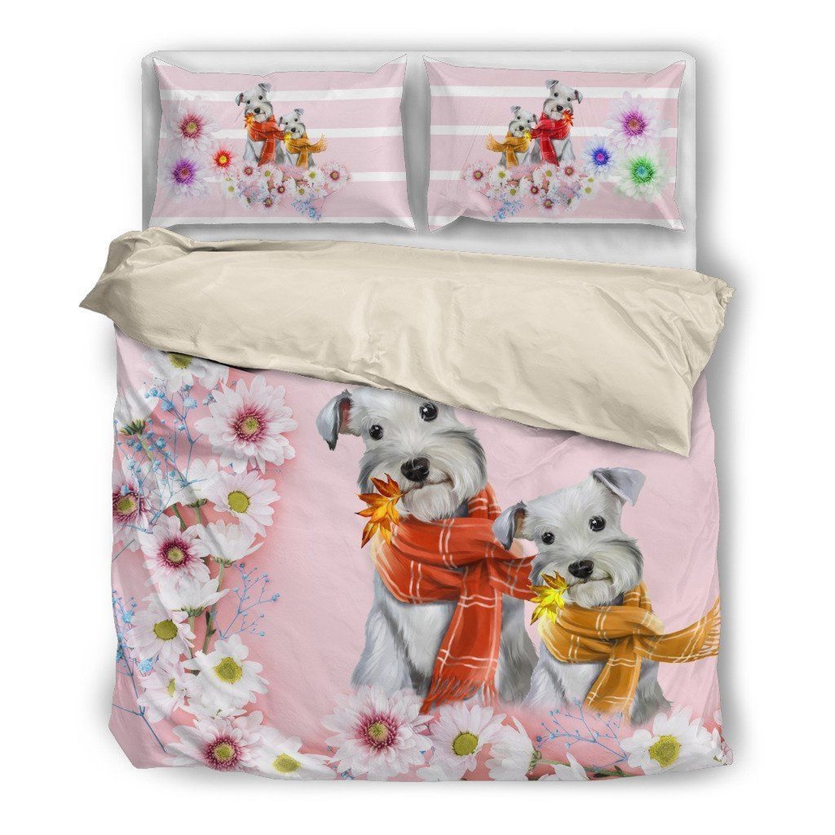 Schnauzer Bed Sheets Spread Duvet Cover Bedding Set - Unique Anime Apparel for Fans