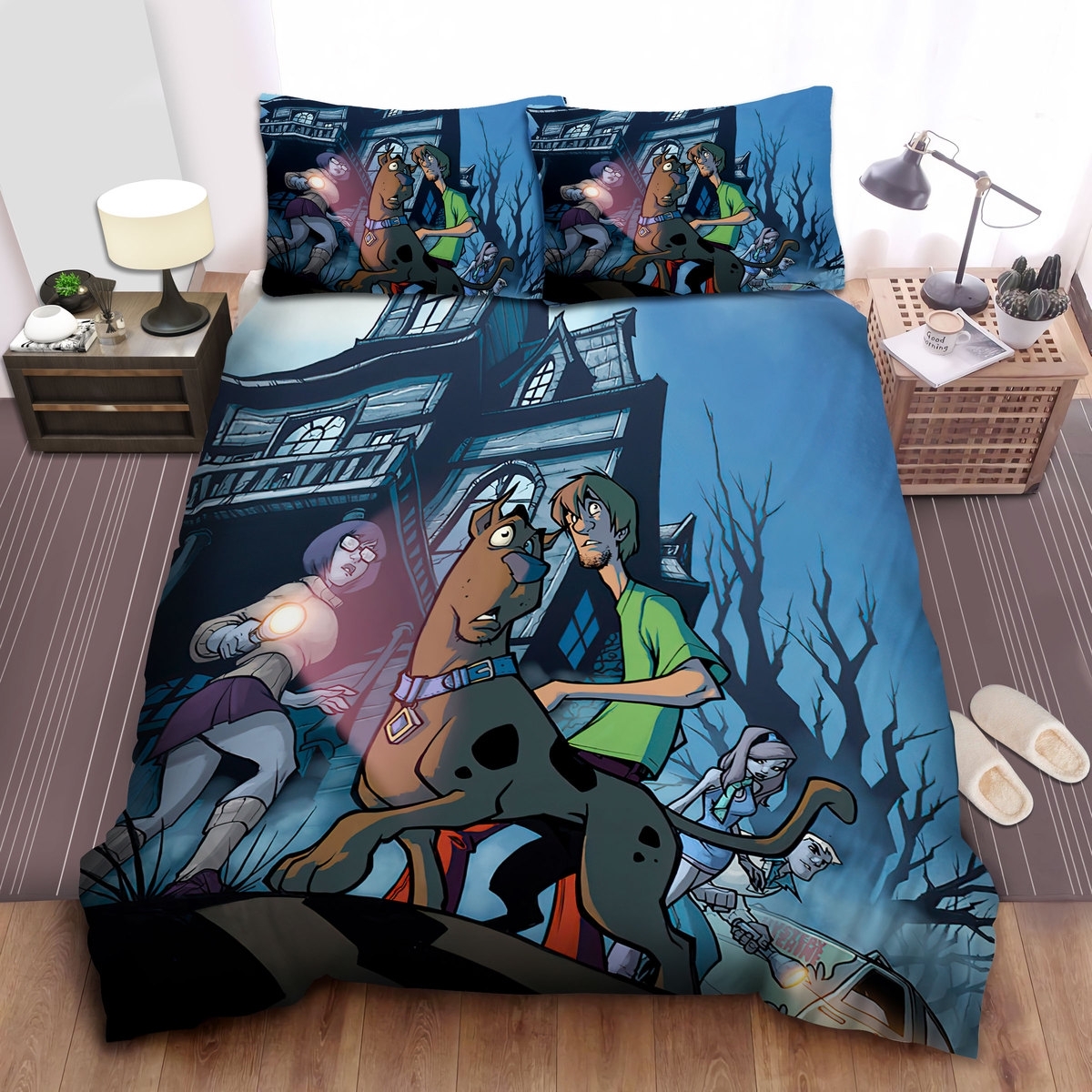 Scooby Doo Movies Scooby Doo With Shaggy Velma Bed Sheets Spread Duvet Cover Bedding Settomb - Unique Anime Apparel for Fans