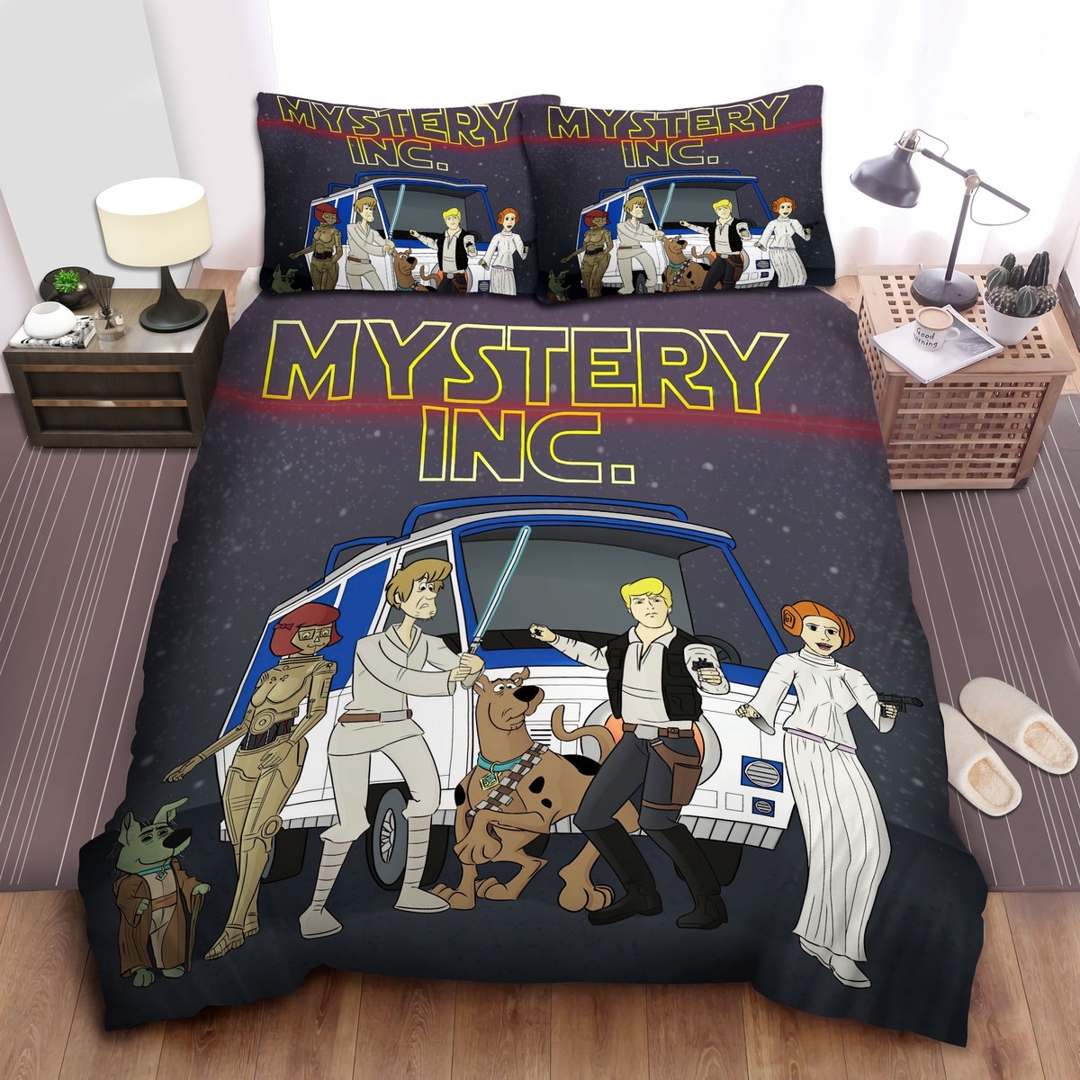 Scooby Doo Movies The Mystery Inc Bed Sheets Spread Duvet Cover Bedding Set - Unique Anime Apparel for Fans