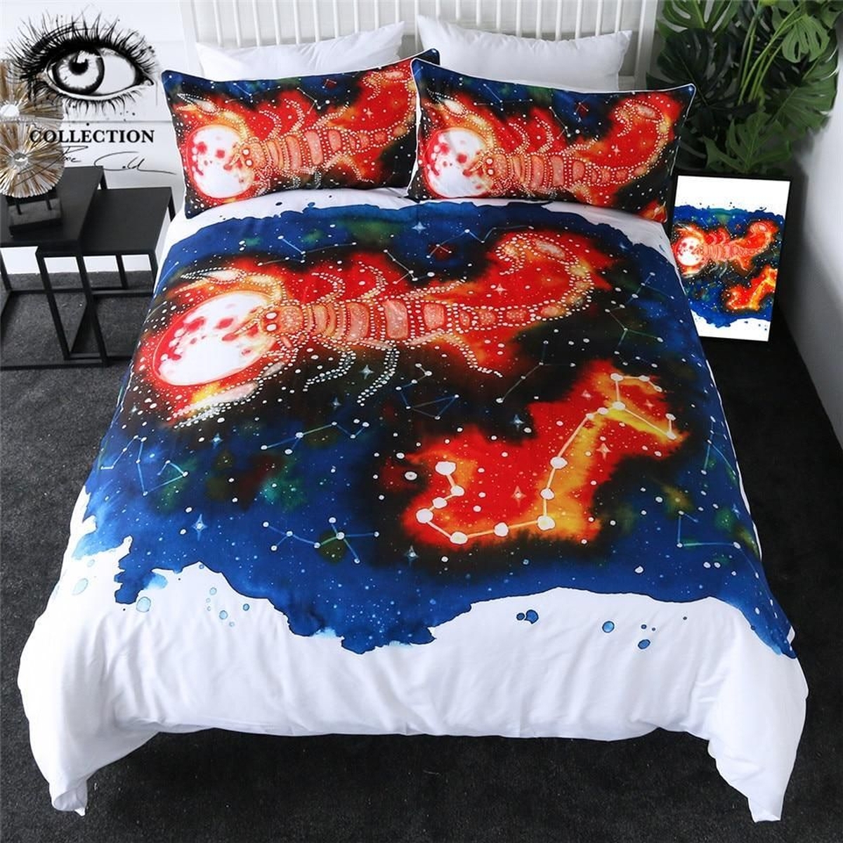 Scorpion Bed Sheets Spread Comforter Duvet Cover Bedding Set - Unique Anime Apparel for Fans
