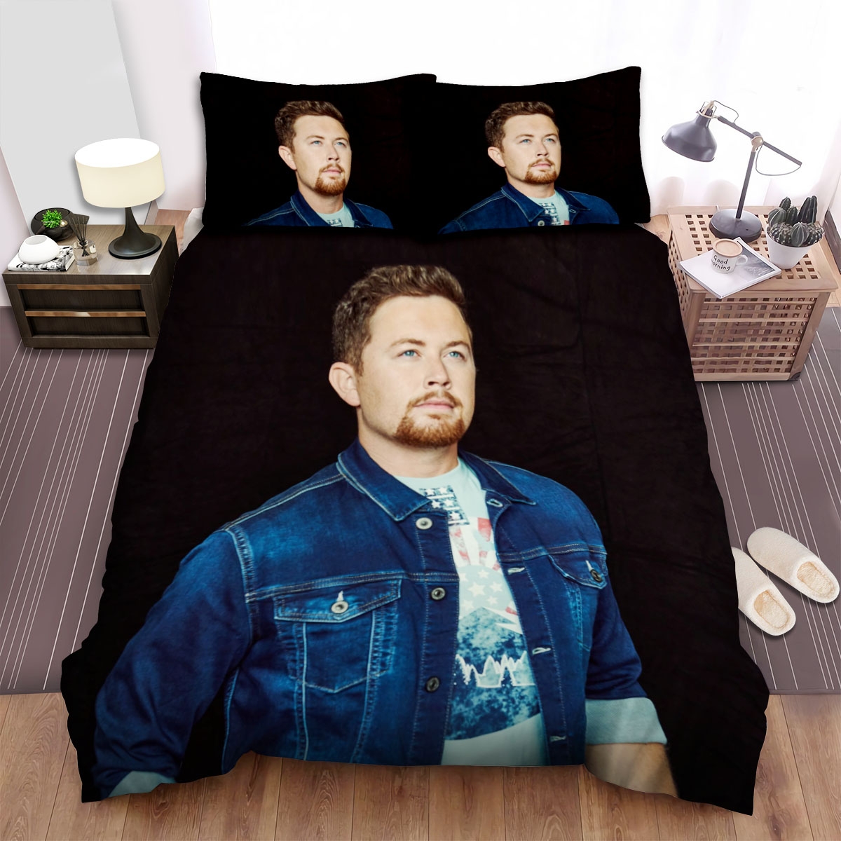 Scotty Mccreery Denim Bed Sheets Spread Duvet Cover Bedding Set - Unique Anime Apparel for Fans