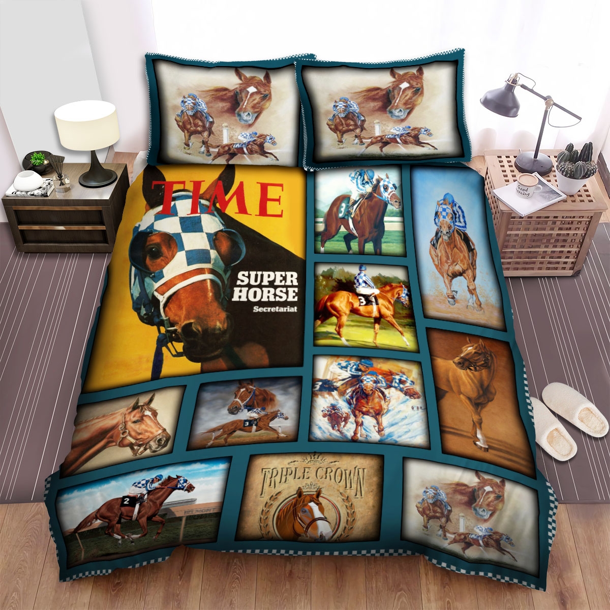 Secretariat Bed Sheets Spread Duvet Cover Bedding Set - Unique Anime Apparel for Fans