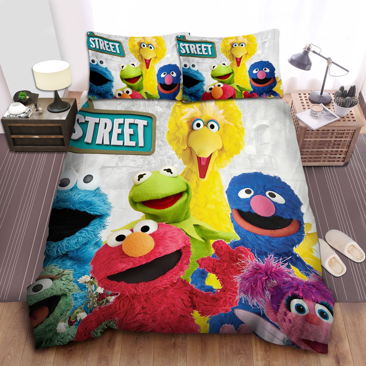 Sesame Street Abby Cadabby Beside Elmo Bed Sheets Spread Duvet Cover Bedding Set - Unique Anime Apparel for Fans