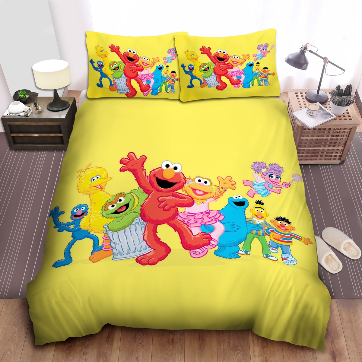 Sesame Street Flying Abby Cadabby Bed Sheets Spread Duvet Cover Bedding Set - Unique Anime Apparel for Fans