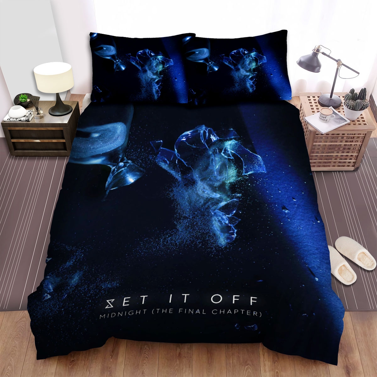 Set It Off Midnight Bed Sheets Spread Duvet Cover Bedding Set - Unique Anime Apparel for Fans