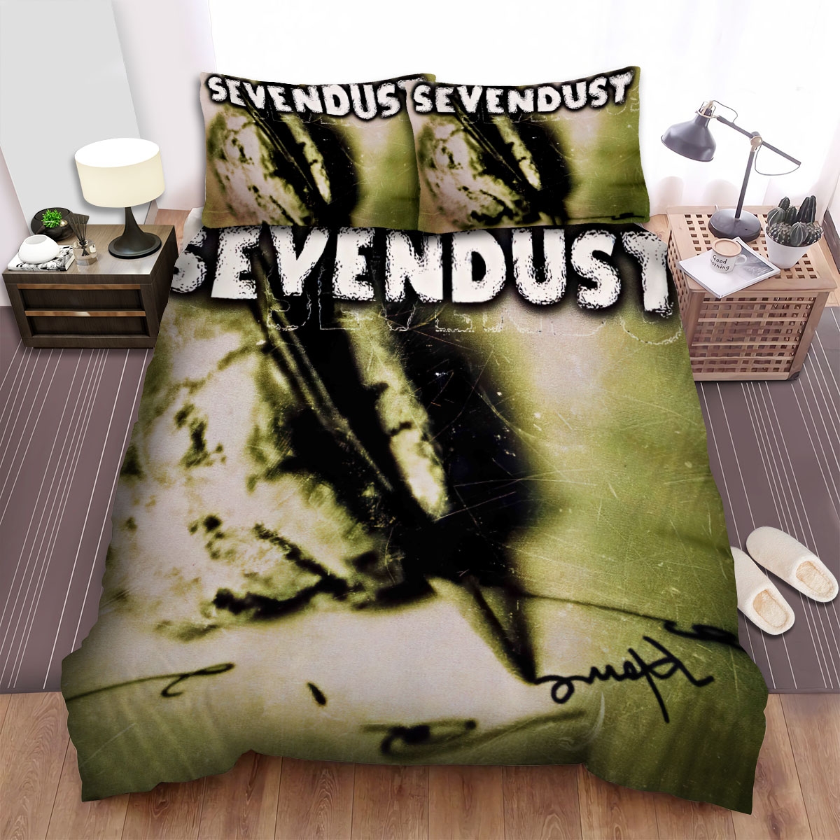 Sevendust Album Home Bed Sheets Spread Duvet Cover Bedding Set - Unique Anime Apparel for Fans