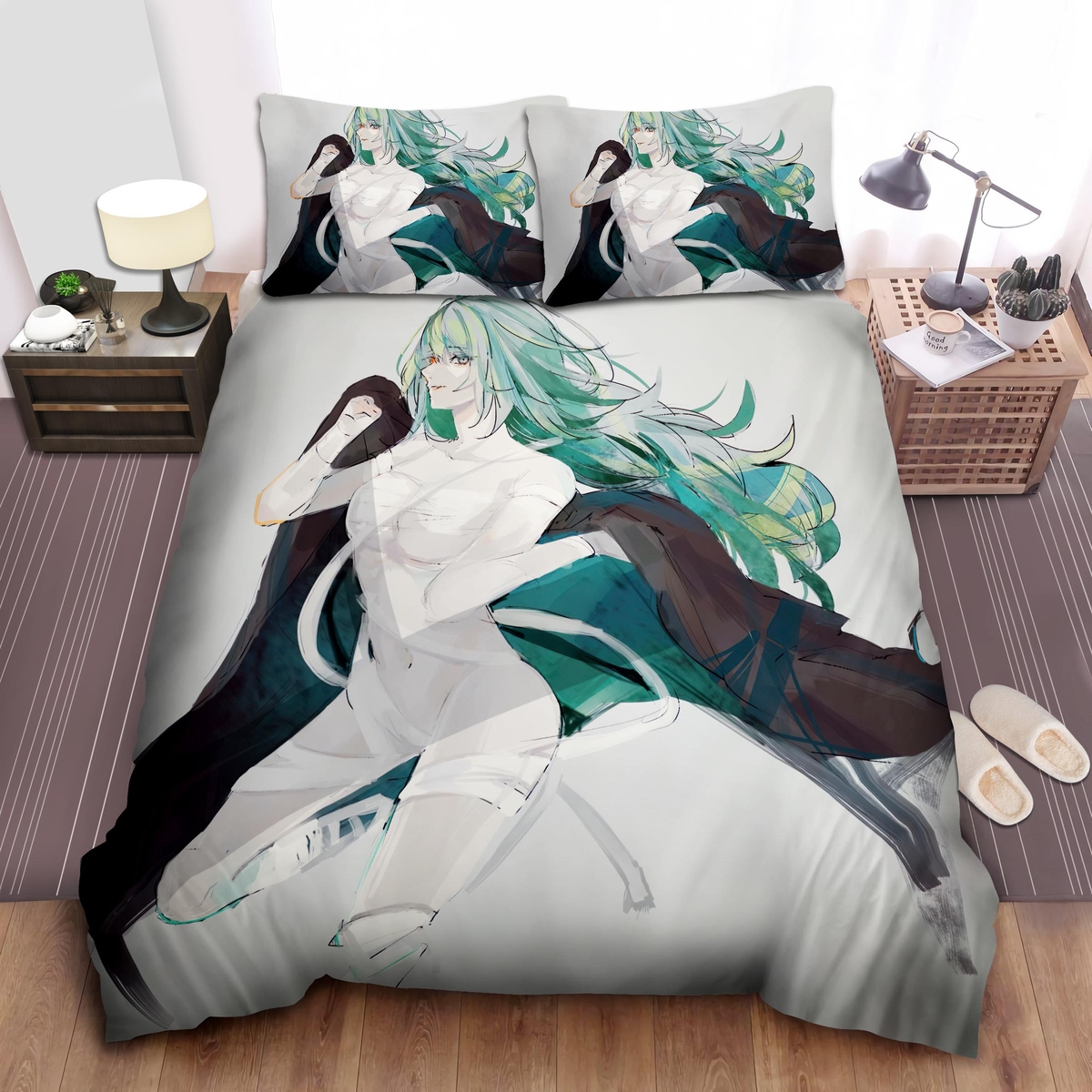 Sexy Eto Yoshimura Artwork Bed Sheets Spread Duvet Cover Bedding Set - Unique Anime Apparel for Fans