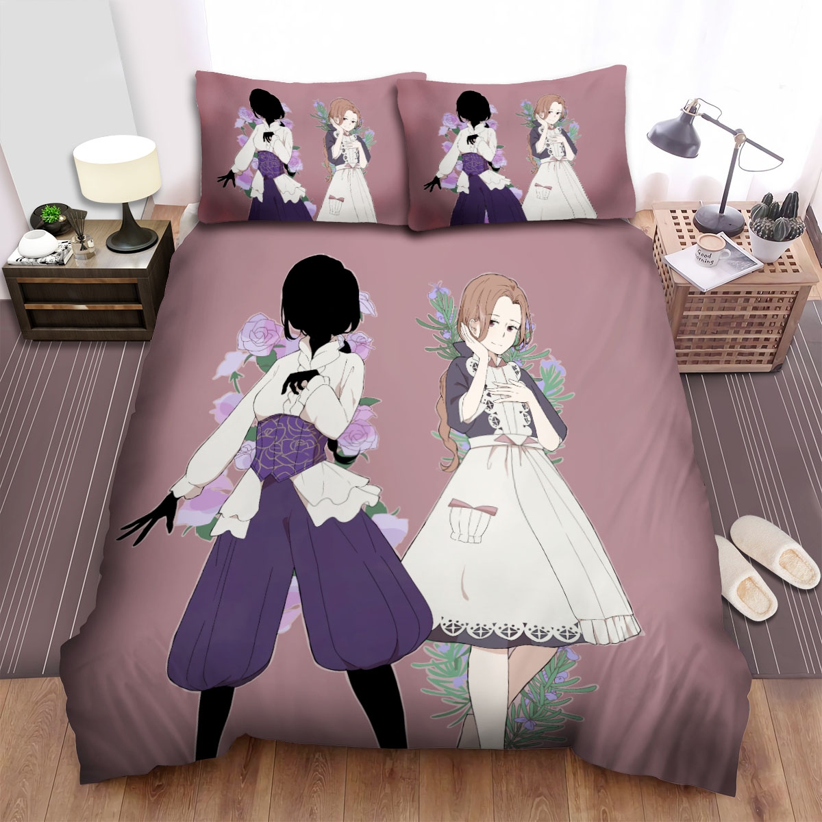 Shadows House Rosemary & Maryrose Bed Sheets Spread Duvet Cover Bedding Set - Unique Anime Apparel for Fans